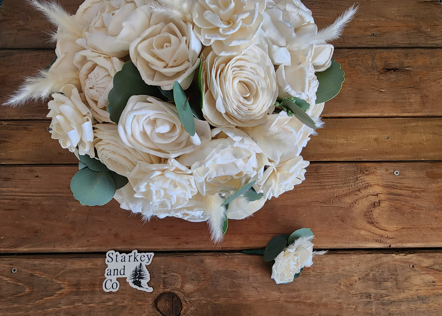 Wedding Bouquet with a matching Boutonniere