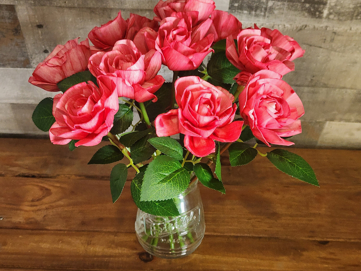 1 Dozen Red Wood Rose with Stems