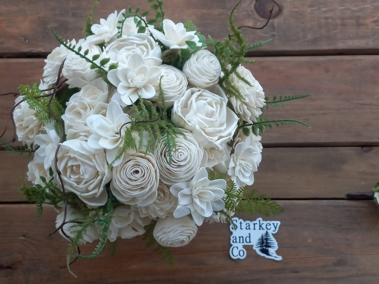 Traditional Wedding Bouquet with a matching Boutonniere