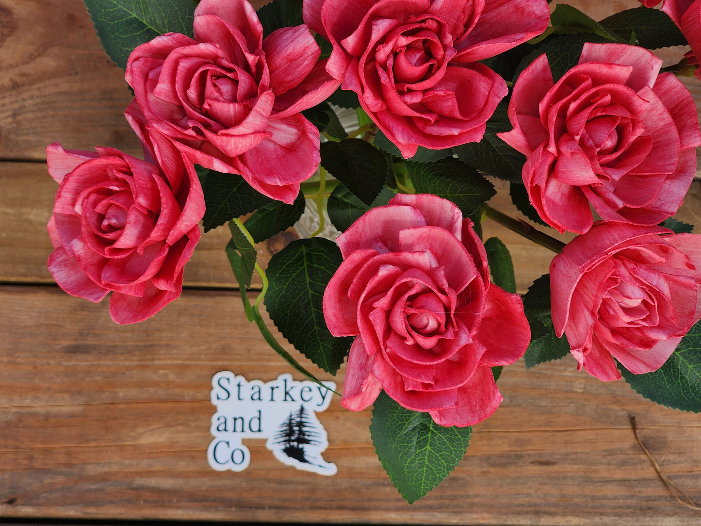 1 Dozen Red Wood Rose with Stems
