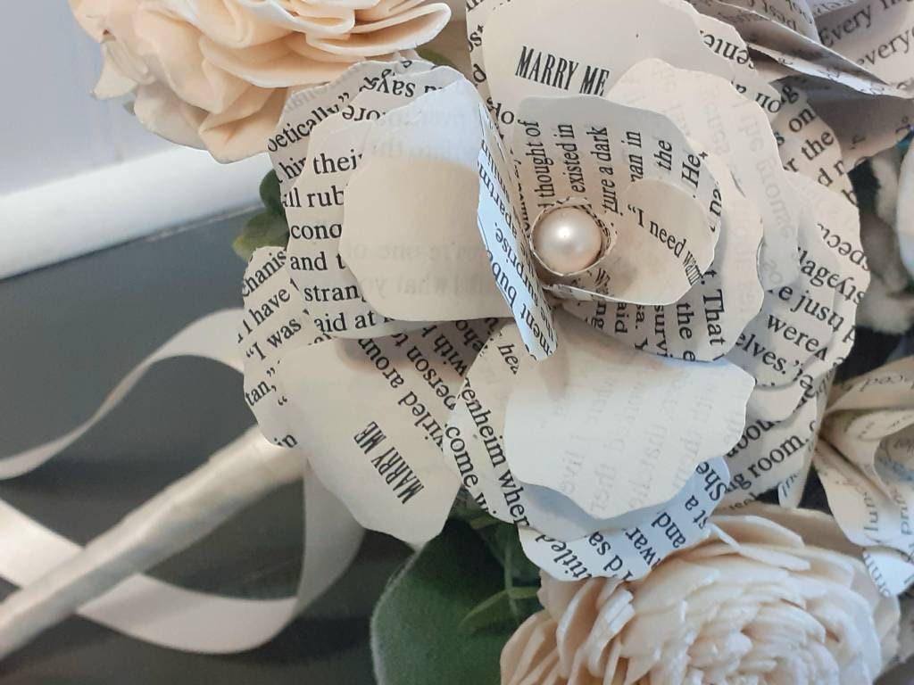 Storybook Inspired Wedding Bouquet with a Matching Boutonniere