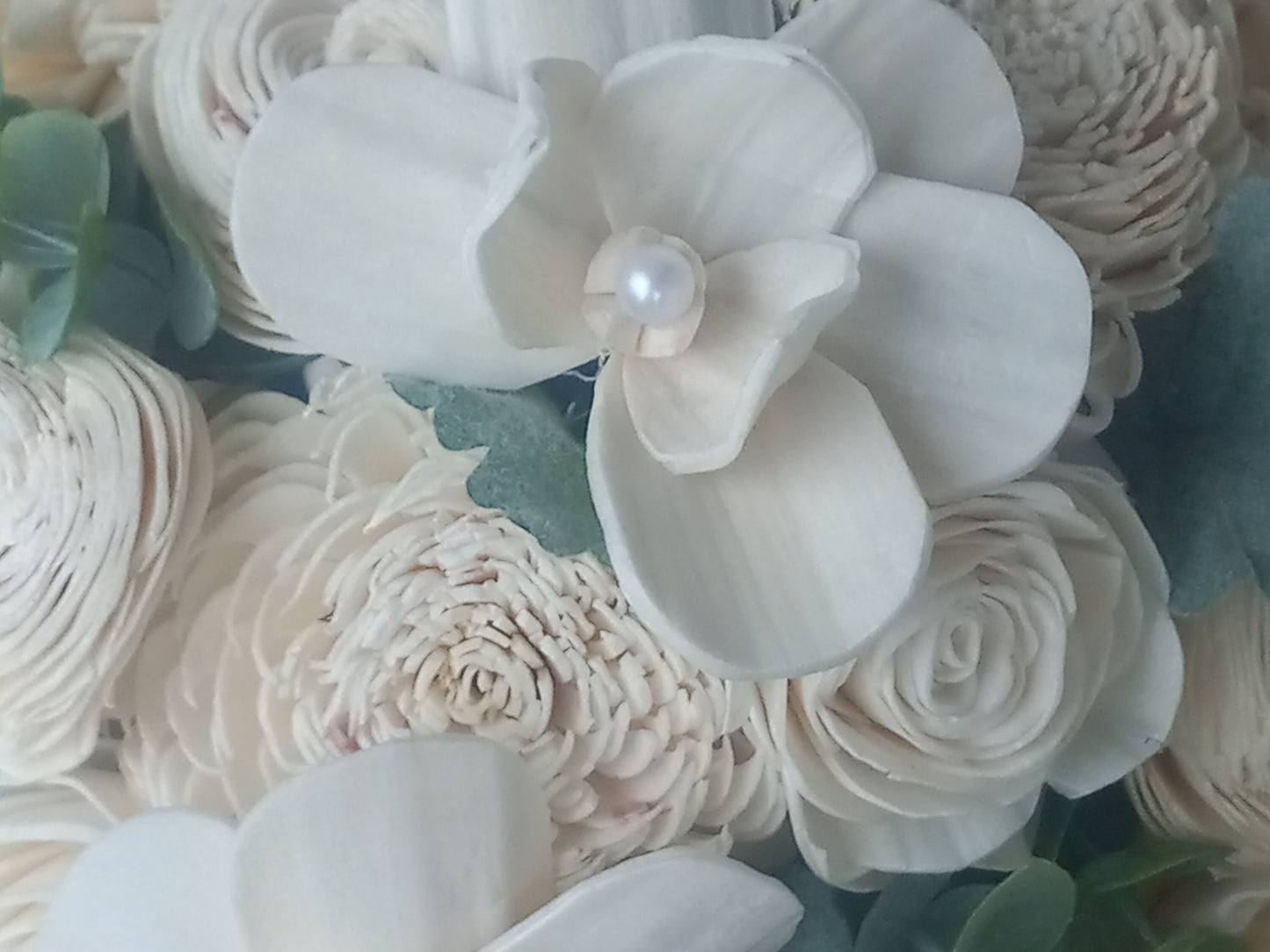 Wedding Bouquet with Phalaenopsis Orchids and a matching Orchid Boutonniere