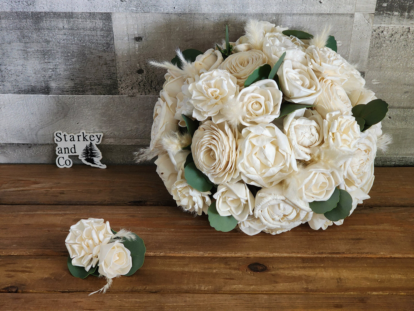 Wedding Bouquet with a matching Boutonniere