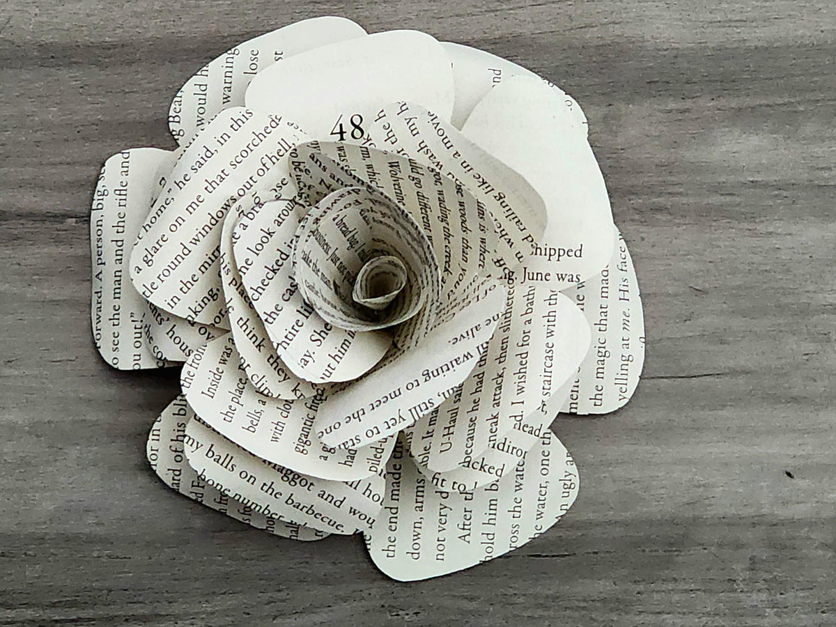 Book Page Flowers: Storybook Party & Wedding Decor (Set of 12)