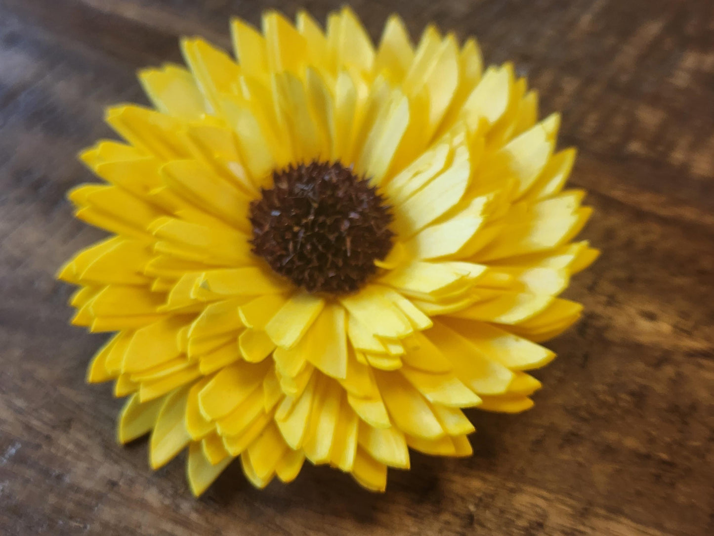 Sola Wood Flowers, 1 Dozen Hand-Dyed Yellow 3" Sunflowers, Wooden Flowers, DIY Wedding Flowers, Bouquet Supplies, Floral Craft Supply