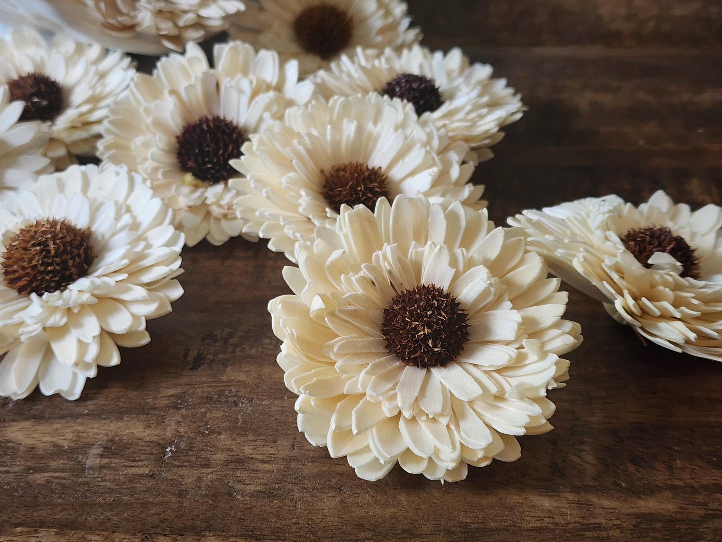 Sola Wood Flowers, 1 Dozen 3" Sunflower, Ivory Wood Flowers, DIY Wedding Flowers, Bouquet Supplies, Floral Craft Supplies