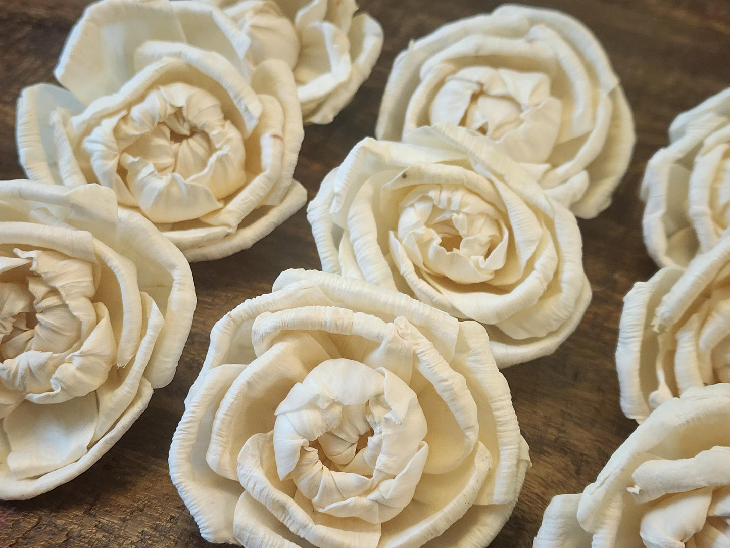Sola Wood Flowers, 1 Dozen 3" Cabbage Rose, Ivory Wood Flowers, DIY Weddings, Bouquet Supplies, Floral Craft Supplies, DIY Centerpieces