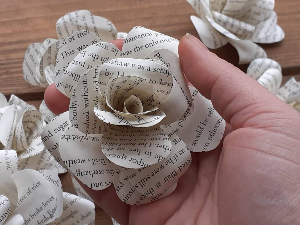 DIY Book Page Flowers for Centerpieces or Home Decor