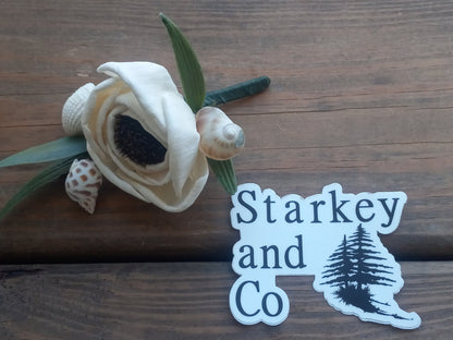Beach Theme Wedding Bouquet with a matching Boutonniere