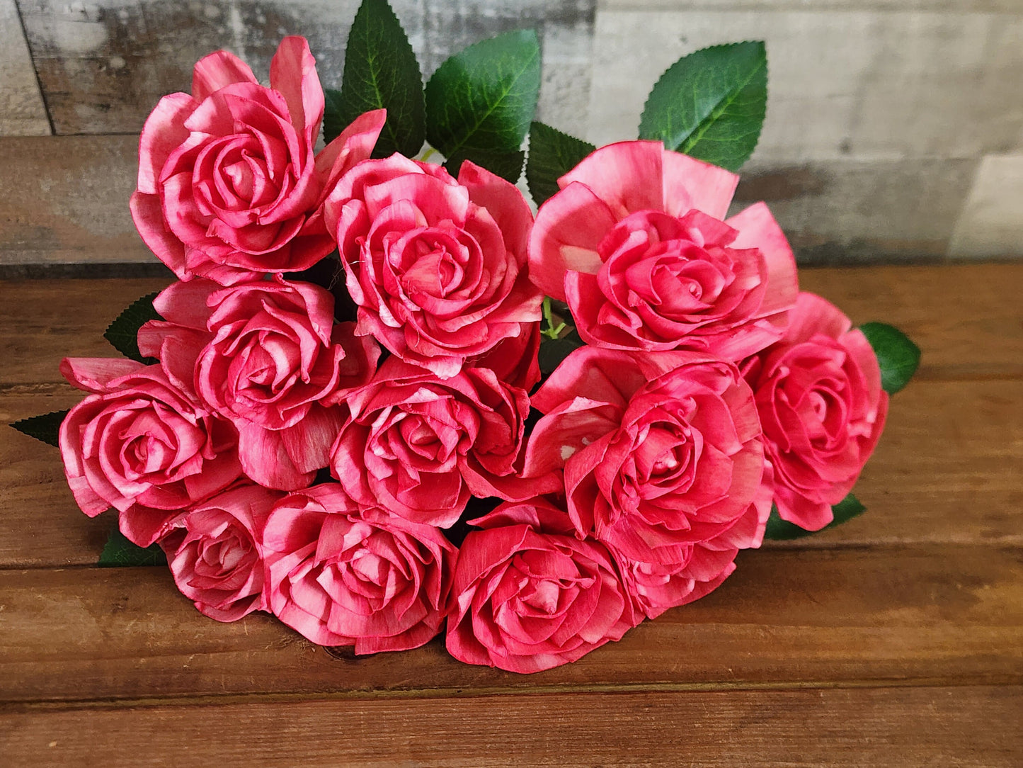 1 Dozen Red Wood Rose with Stems
