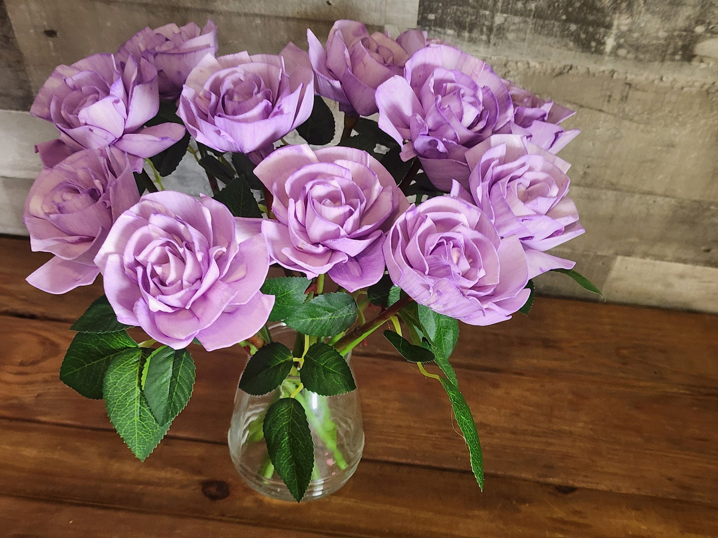 1 Dozen Lavender Wood Roses with  Stems
