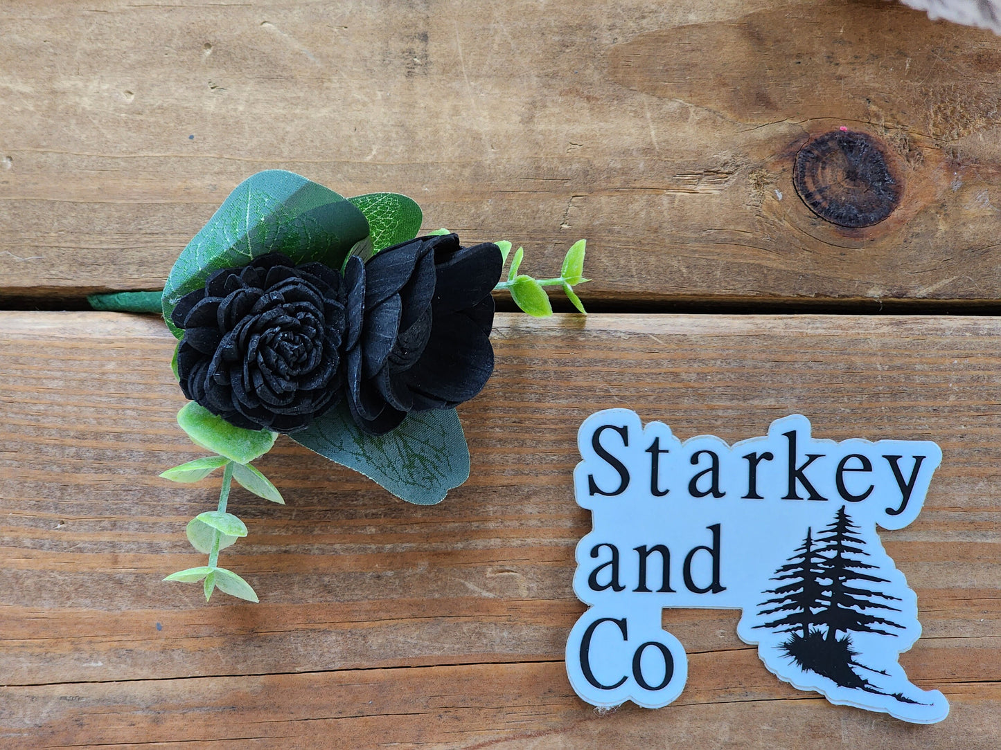 Wedding Bouquet with a matching Boutonniere in Ivory, Beige and Black