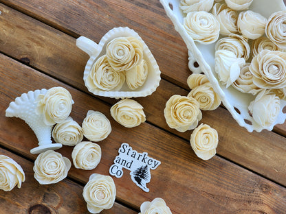 Wood Flowers, Ranunculus (Set of 12)