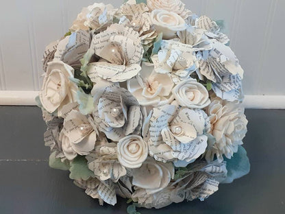 Storybook Inspired Wedding Bouquet with a Matching Boutonniere