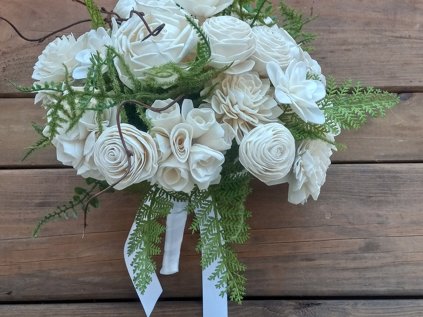 Traditional Wedding Bouquet with a matching Boutonniere