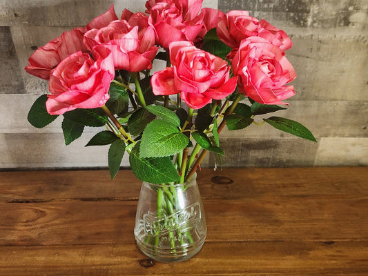 1 Dozen Red Wood Rose with Stems