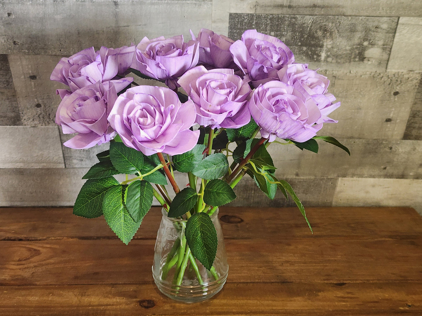 1 Dozen Lavender Wood Roses with  Stems