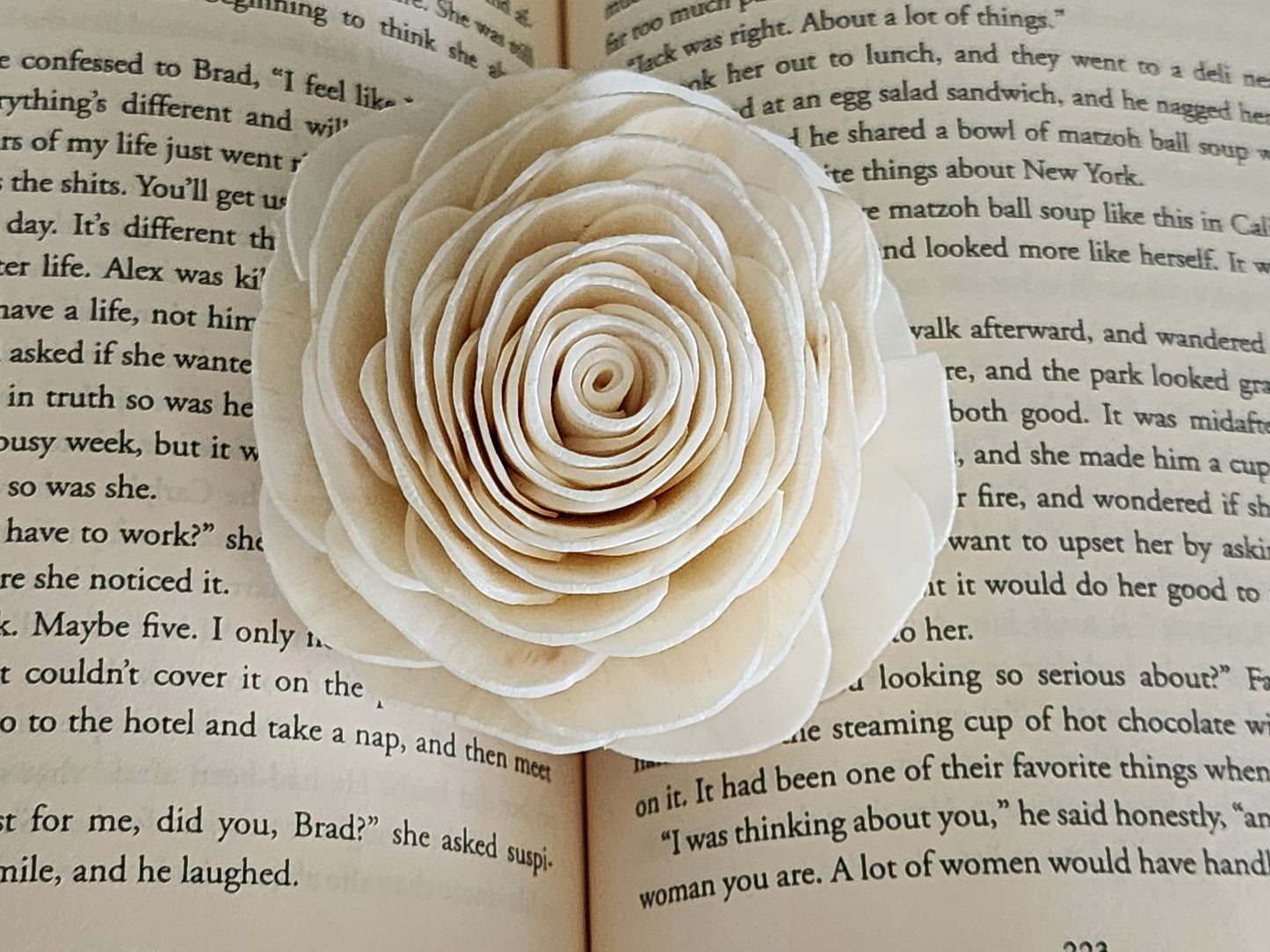 Wood Flowers, Rose (Set of 12)
