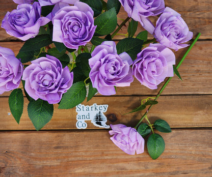 1 Dozen Lavender Wood Roses with  Stems
