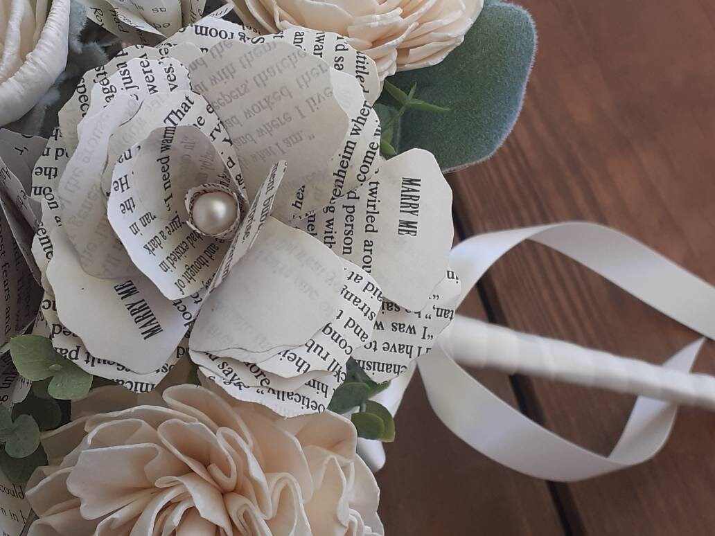 Storybook Inspired Wedding Bouquet with a Matching Boutonniere