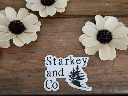 Wood Flowers, Thistle Center Cream Daisy (Set of 12)