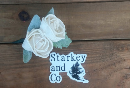 Storybook Inspired Wedding Bouquet with a Matching Boutonniere