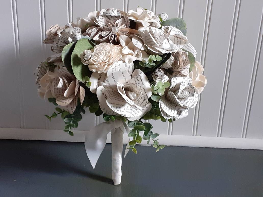 Storybook Inspired Brides Bouquet with a matching Boutonniere