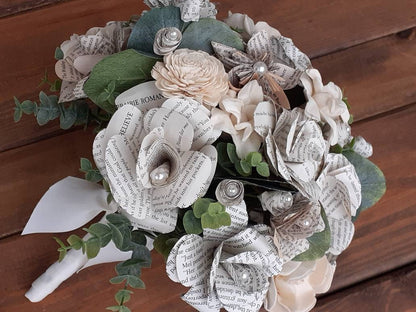 Storybook Inspired Brides Bouquet with a matching Boutonniere