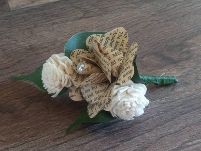 Storybook Theme Rustic Brides Bouquet with a matching Boutonniere in Shades of Red, Deep Red and Burgundy