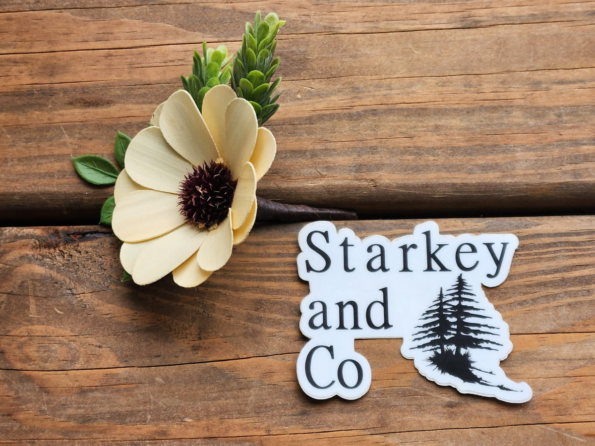 Brewery Inspired Sola Wood Flower Bouquet with Boutonniere. Sola Wood Flower Brides Bouquet and Grooms Boutonniere