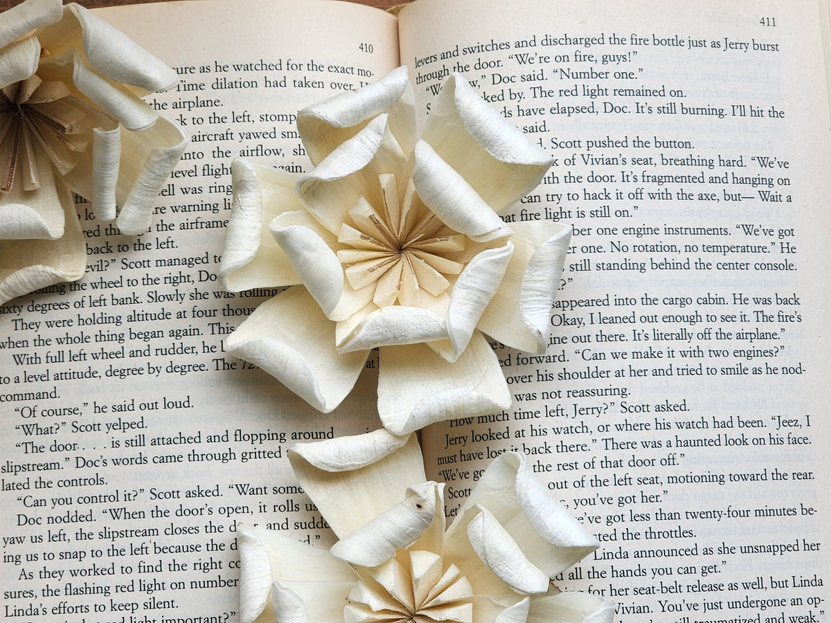 Sola Wood Flowers, One Dozen 3" Magnolias,  Ivory Wood Flowers, DIY  Wedding Bouquet, Floral Craft Supplies