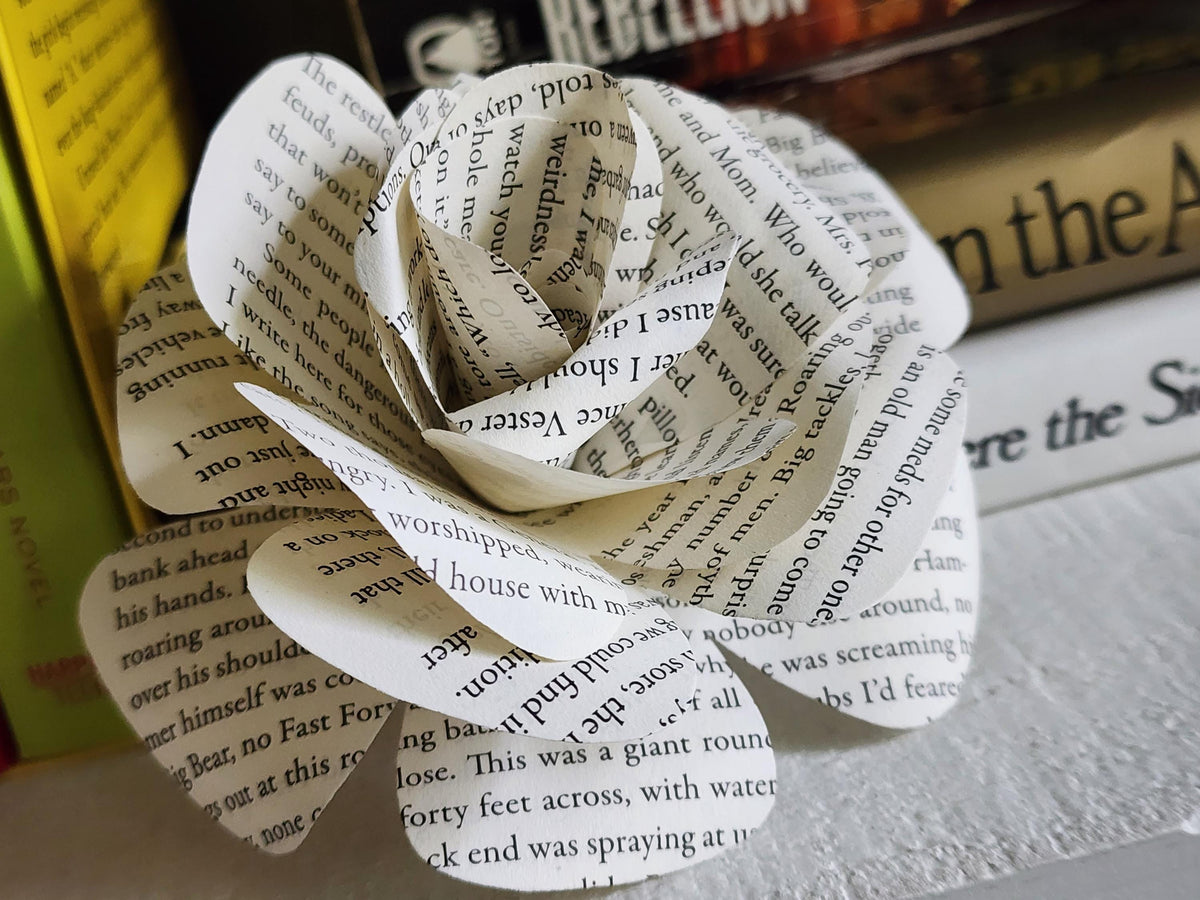 Book Page Flowers: Storybook Party & Wedding Decor (Set of 12)