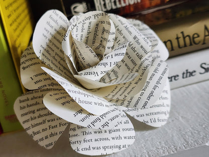 Book Page Flowers: Storybook Party & Wedding Decor (Set of 12)