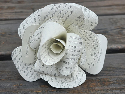 Jane Austen's Sense and Sensibility Book Roses, Book Page Flowers, Handmade Paper Roses, Literary Gift, Classic Literature, Book Lover Decor
