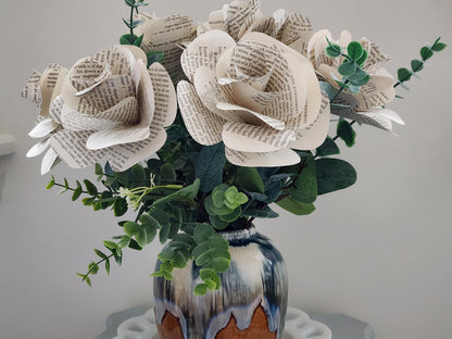 Crime and Punishment Book Roses, Book Page Flowers, Handmade Paper Roses, Literary Gift, Classic Literature, Book Lover Decor