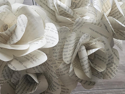 Jane Austen Pride and Prejudice Book Roses, Book Page Flowers, Handmade Paper Roses, Literary Gift, Book Lover Decor, Classic Literature