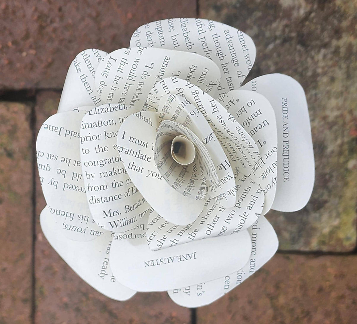 Jane Austen Pride and Prejudice Book Roses, Book Page Flowers, Handmade Paper Roses, Literary Gift, Book Lover Decor, Classic Literature