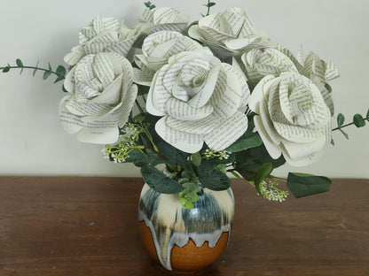Jane Eyer Book Roses, Book Page Flowers, Handmade Paper Roses, Literary Gift, Book Lover Decor, 1st Anniversary Gift, Charlotte, Bronte