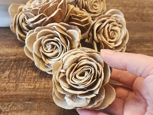 Sola Wood Flowers, 1 Dozen Raw Roses, Earth Tone Wood Flowers, DIY Wedding Flowers, Bouquet Supplies, Floral Craft Supplies, DIY Centerpiece