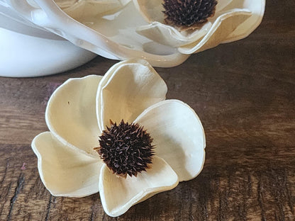 One Dozen 2.5" Sola Wood Dogwood, Handmade Natural Wood Flowers, DIY Wedding Bouquet Flowers, Rustic Floral Decor, Craft Flower Supply