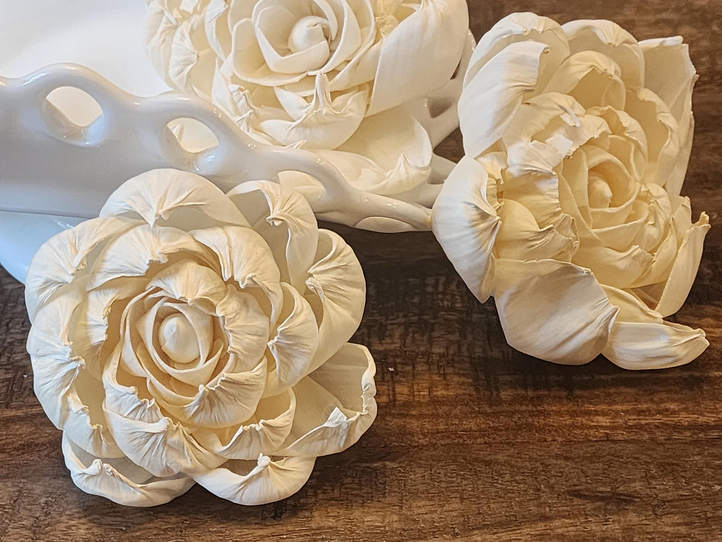 Sola Wood Flowers, 1 Dozen 4" Premium Peony, Ivory Wood Flowers, DIY Wedding Flowers, Bouquet and Centerpiece Supplies, Floral Craft Supply