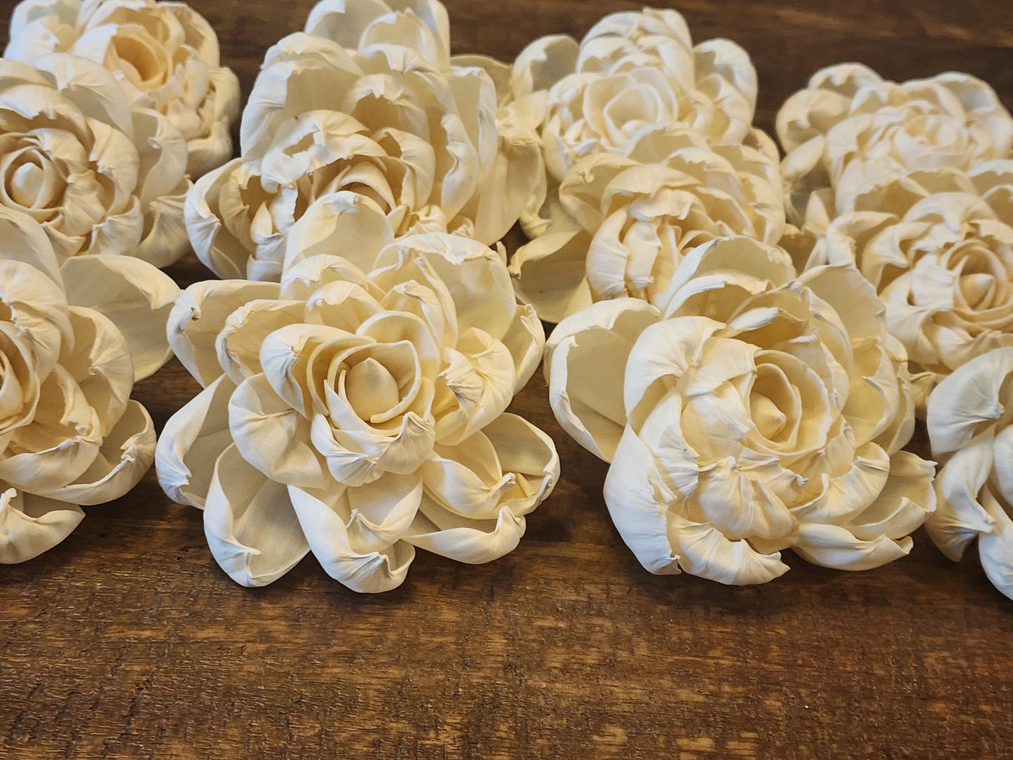 Sola Wood Flowers, 1 Dozen 4" Premium Peony, Ivory Wood Flowers, DIY Wedding Flowers, Bouquet and Centerpiece Supplies, Floral Craft Supply