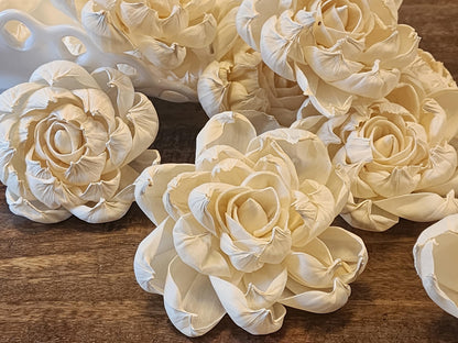 Sola Wood Flowers, 1 Dozen 4" Premium Peony, Ivory Wood Flowers, DIY Wedding Flowers, Bouquet and Centerpiece Supplies, Floral Craft Supply