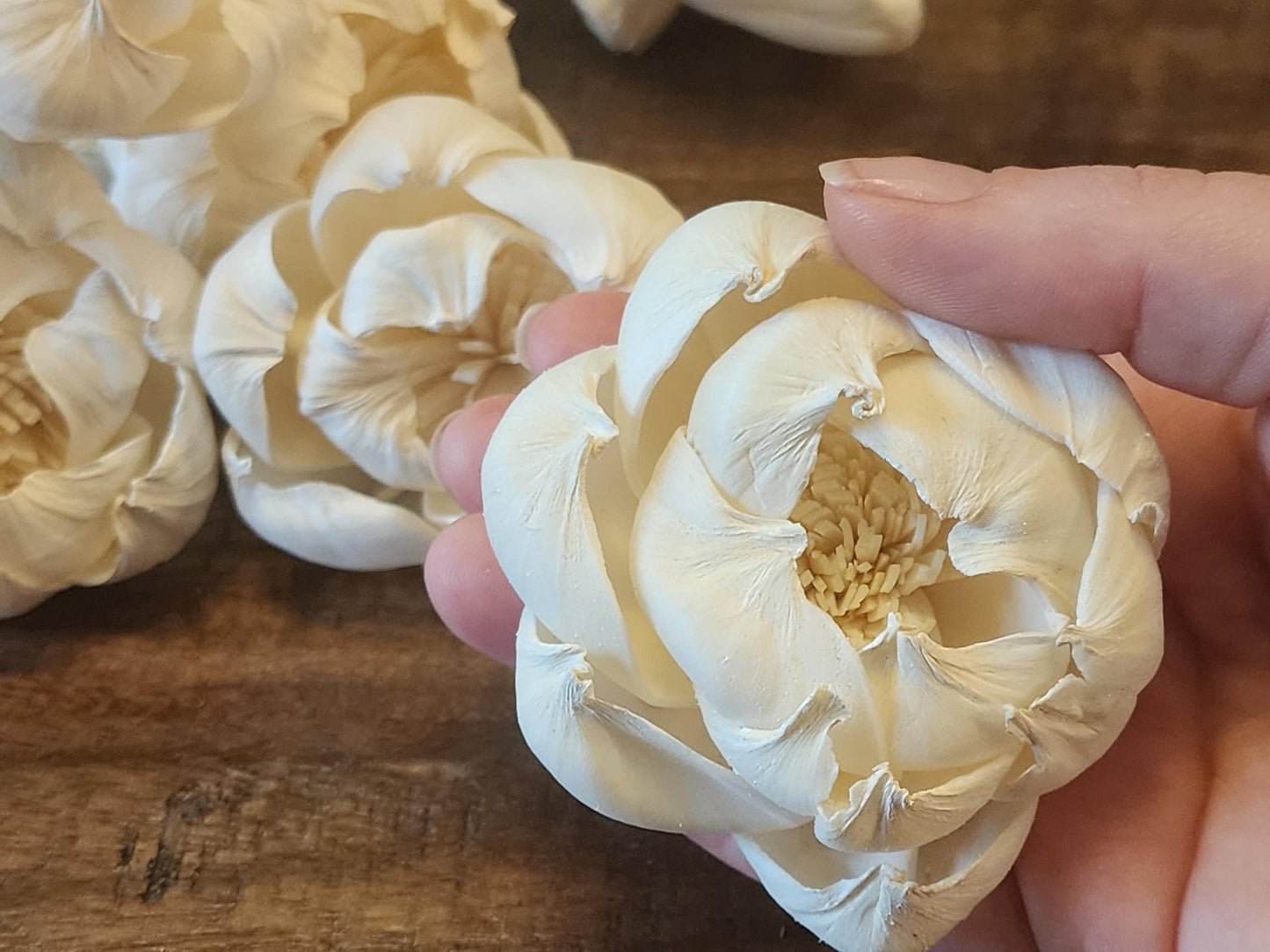 Sola Wood Flowers, 1 Dozen 2" Peony, Ivory Wood Flowers, DIY Wedding Flowers, Bouquet and Centerpiece Supplies, Floral Craft Supply
