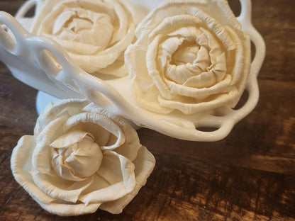 Sola Wood Flowers, 1 Dozen 3" Cabbage Rose, Ivory Wood Flowers, DIY Weddings, Bouquet Supplies, Floral Craft Supplies, DIY Centerpieces