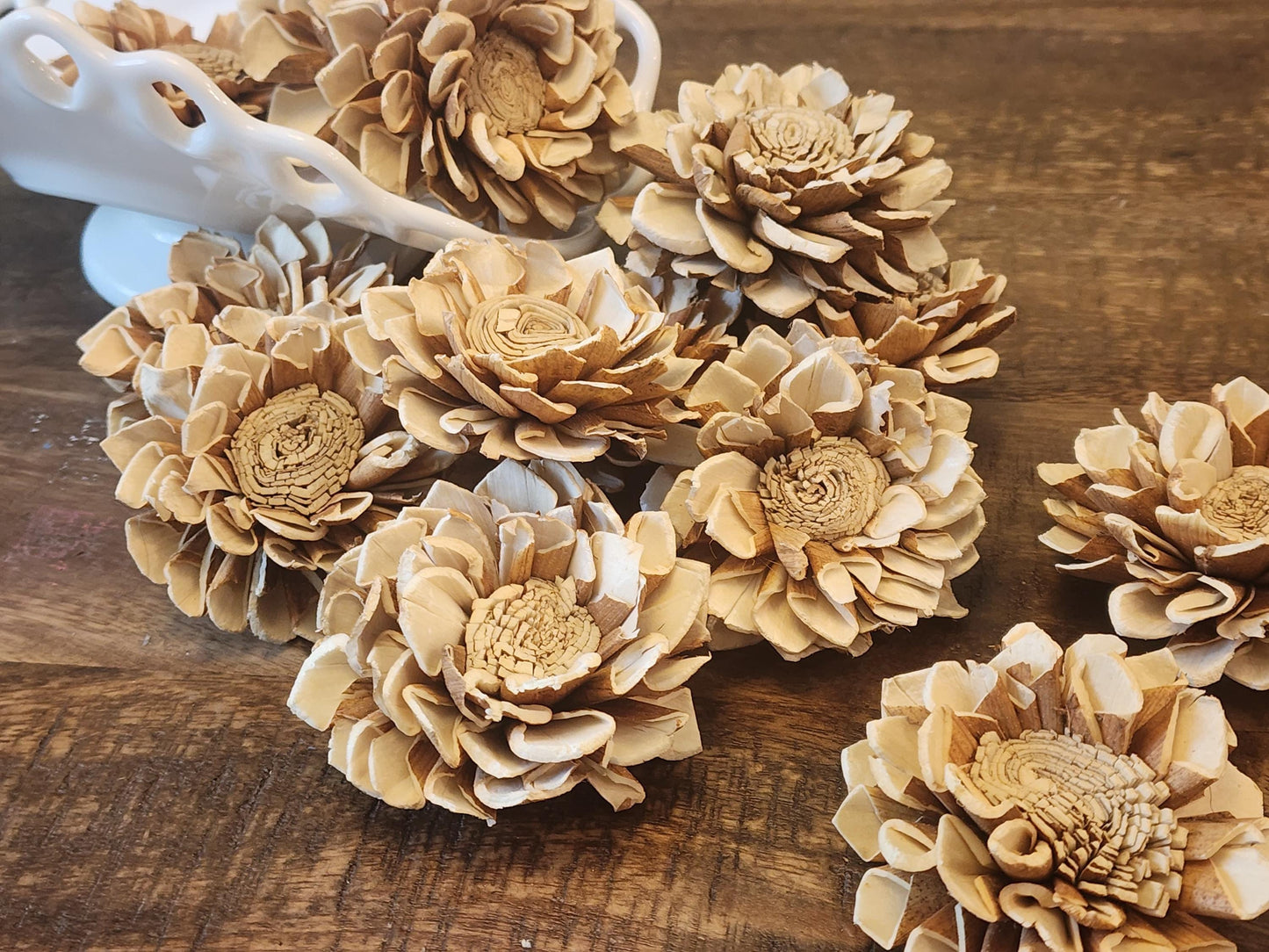Sola Wood Flowers, 1 Dz Raw Dahlias, Earth Tone Wood Flowers, DIY Wedding Flowers, Bouquet Supplies, Floral Craft Supplies, DIY Centerpiece