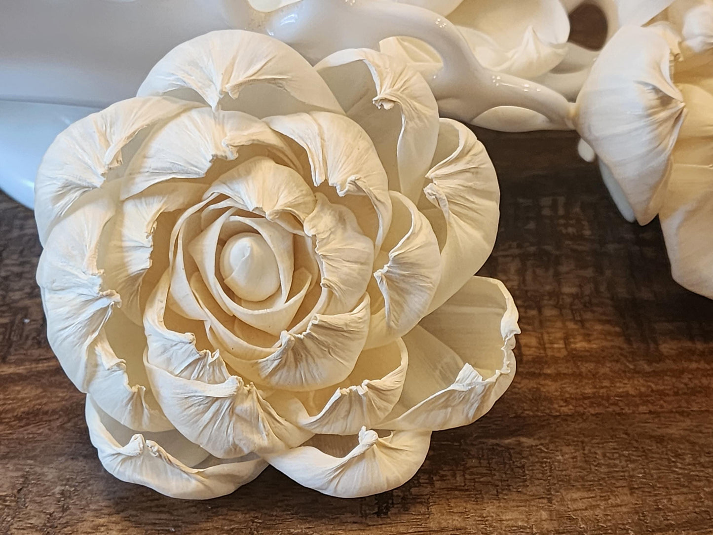 Sola Wood Flowers, 1 Dozen 4" Premium Peony, Ivory Wood Flowers, DIY Wedding Flowers, Bouquet and Centerpiece Supplies, Floral Craft Supply